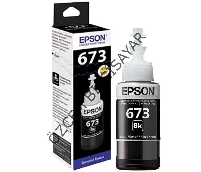 Epson 673/C13T67314A (L800/L805/L810/L850/L1800) Orjinal Siyah EcoTank Kartuşu (70 ml)
