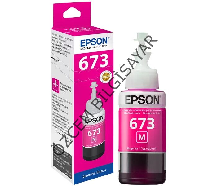 Epson 673/C13T67334A (L800/L805/L810/L850/L1800) Orjinal Kırmızı EcoTank Kartuşu (70 ml)