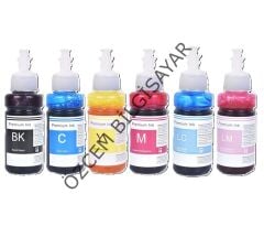 Epson 673/C13T67364A (L800/L805/L810/L850/L1800) Muadil Açık Mavi EcoTank Kartuşu (70 ml)