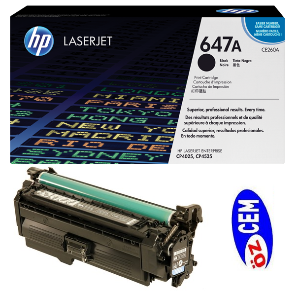 HP CE260A (647A) Orjinal Siyah (Black) LaserJet Toner