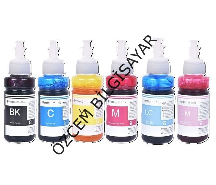 Epson 673/C13T67314A+C13T67324A+C13T67334A+C13T67344A+C13T67354A+C13T67364A (L800/L805/L810/L850/L1800) Muadil Multipack Kartuşu