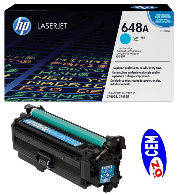 HP CE261A (648A) Orjinal Mavi (Cyan) LaserJet Toner