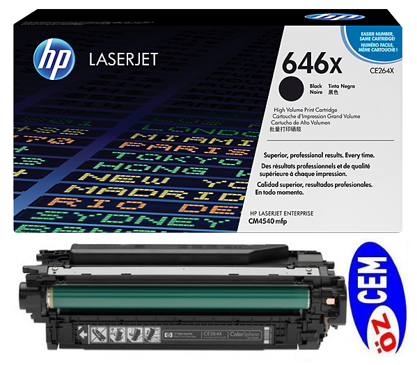 Boş HP CE264X (646X) Siyah (Black) Toner Satış