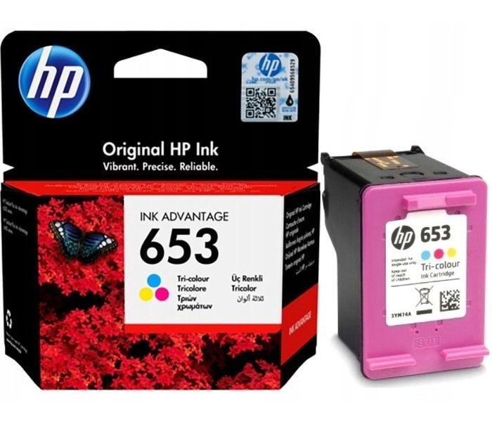 HP 653-3YM74A (1275-2374-2375-2775-2776-2875-2876-2878-4276-4278-6075-6076-6475-6476) Orjinal Renkli Kartuşu