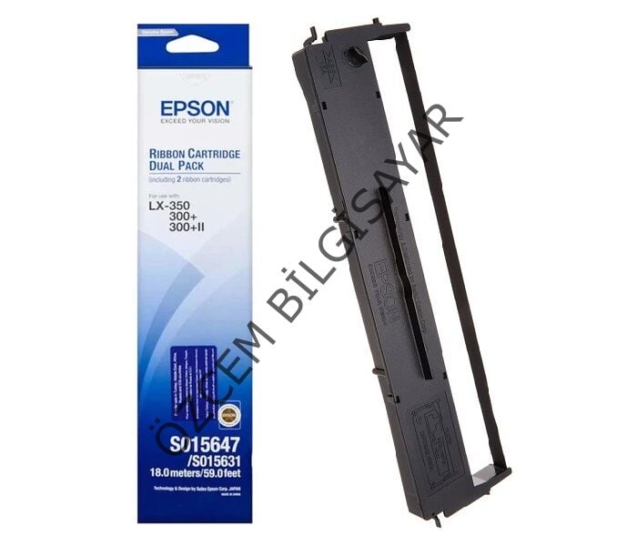 EPSON LX-300/LX-350/LX-400/LX-800/LX-810/LX-850/LX-860/S015637 (C13S015637) Orjinal Siyah Şerit