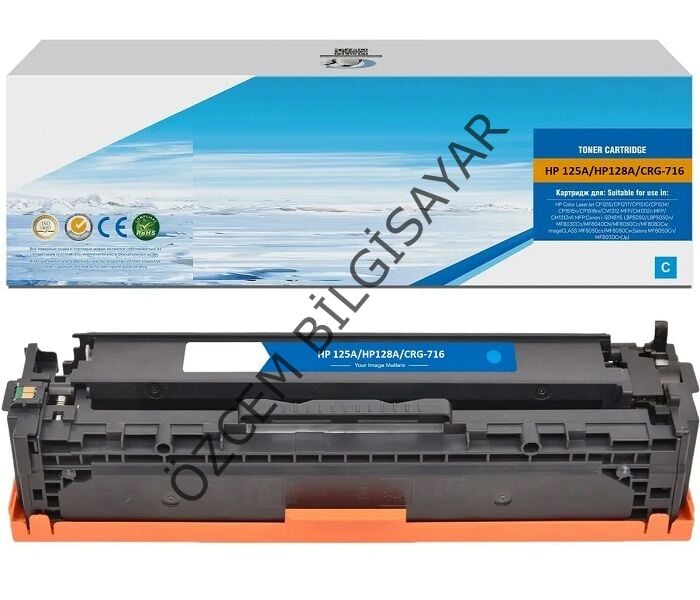 HP CE321A-128A (CP1520/CP1521/CP1522/CP1523/CP1525/CP1526/CP1527/CP1528/CM1410/CM1411/CM1412/CM1413/CM1415/CM1416/CM1417/CM1418/CP1525) Muadil Mavi Toner