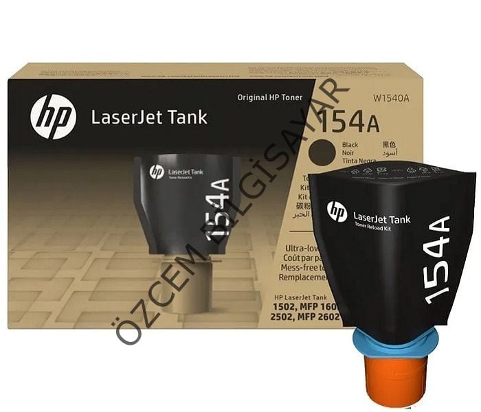HP W1540A-154A (Tank 1502-Tank 2502-MFP 1602-MFP 1604-MFP 2602-MFP 2603-MFP 2604-MFP 2605-MFP 2606) Orjinal Siyah Tank Toner Kit