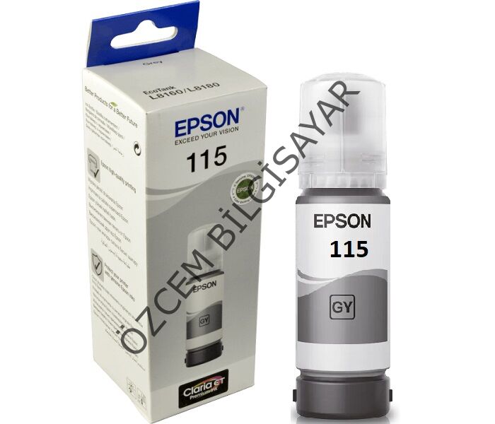 Epson 115/C13T07D54A (L8160/L8180) Orjinal Gri EcoTank Kartuşu (70 ml)