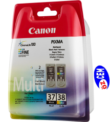 Canon PG-37+CL-38 (iP1800-iP1900-iP2500-iP2600-MP140-MP190-MP210-MP220-MP470-MX300-MX310) Orjinal 2'Li Paket (Multi-Pack) Kartuşu