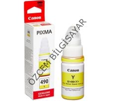 Canon GI-490Y (G1400-G1410-G1411-G2400-G2410-G2411-G3400-G3410-G3411-G4400-G4410-G4411) Orjinal Sarı Kartuşu