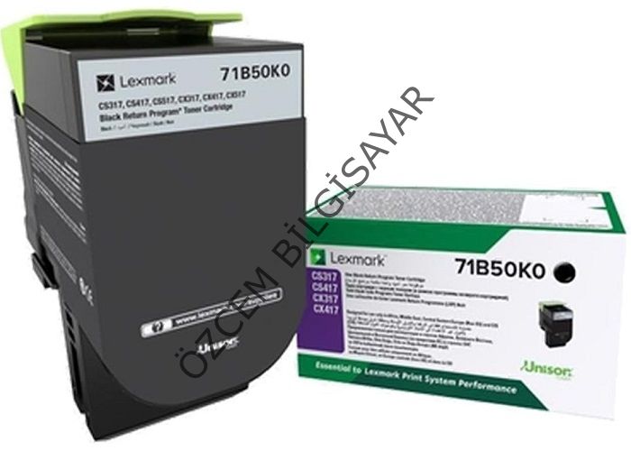 Lexmark 71B50K0 (CS317-CS417-CS517-CX317-CX417-CX517) Orjinal Siyah Toner