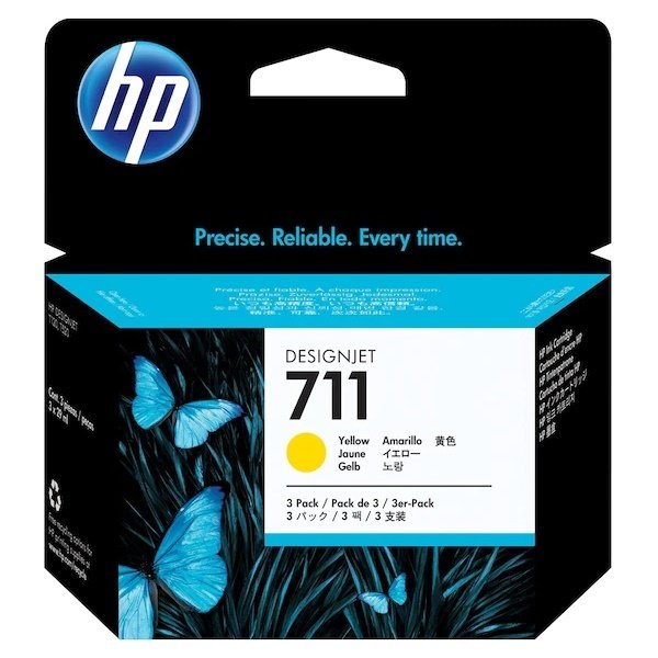 HP 711-CZ132A (T120-T125-T130-T520-T525-T530) Orjinal Sarı Kartuşu