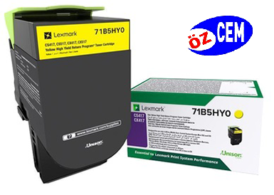 Lexmark 71B5HY0 (CS417-CS517-CX417-CX517) Orjinal Sarı Toner