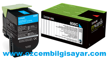 Lexmark 80C80C0 (808C CX310/CX410/CX510) Orjinal Mavi (Cyan) LaserJet Toner