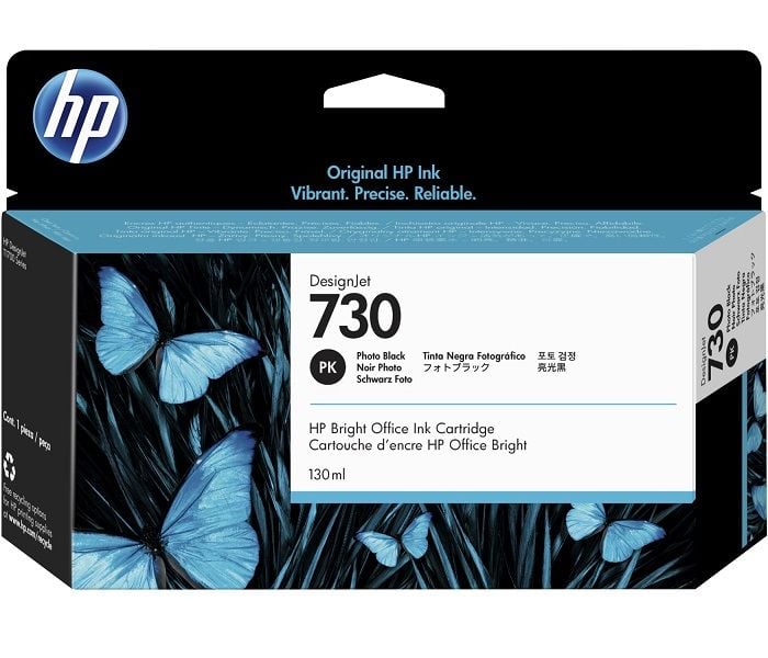 HP 730-P2V67A (SD Pro 44-T1600-T1700-T2600) Orjinal Siyah Fotoğraf DesignJet Mürekkep Kartuşu (130 ml)