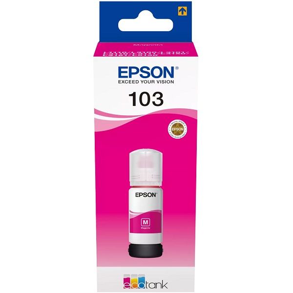 EPSON 103 (C13T00S34A) (EcoTank L1210-L1250-L3210-L3211-L3250-L3251-L3252-L3256-L3260-L3266-L5290-L5296-L11050) Orjinal Kırmızı Kartuşu (65 ml)