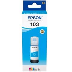 EPSON 103 (C13T00S24A) (EcoTank L1210-L1250-L3110-L3111-L3150-L3151-L3210-L3211-L3250-L3251-L3252-L3256-L3260-L3266-L5290-L5296-L11050) Orjinal Mavi Kartuşu (70 ml)