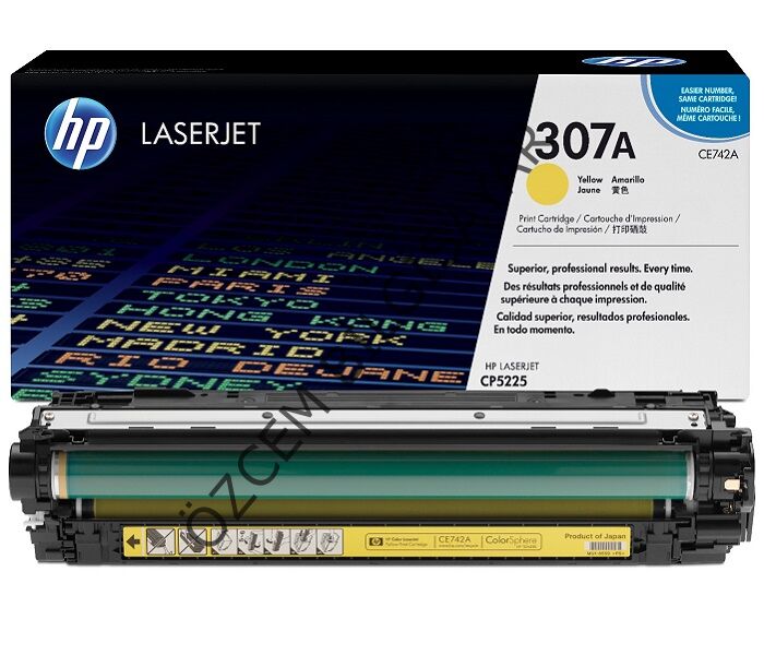 HP CE742A-307A (CP5225) Orjinal Sarı Toner