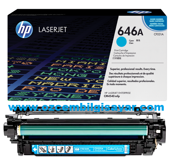 HP CF031A (646A) Orjinal Mavi (Cyan) LaserJet Toner
