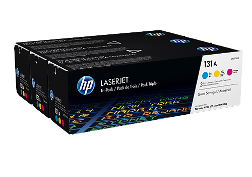 HP CF211A+CF212A+CF213A-131A (U0SL1AM-M251-M276) Orjinal CMY 3'lü Toner