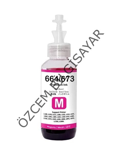 Epson T664-C13T66434A (L100-L110-L1300-L1455-L200-L210-L220-L300-L3050-L3060-L3070-L310-L355-L365-L382-L386-L455-L486-L550-L565-LL605-L655) Muadil Kırmızı Kartuşu