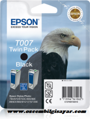 Epson T007 (C13T00740210) Orjinal Siyah (Black) İnkJet Mürekkep Kartuş (Twin Pack)