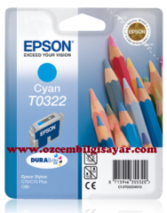 Epson T0322 (C13T03224010) Orjinal Mavi (Cyan) İnkJet Mürekkep Kartuşu