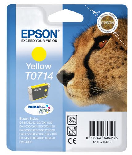 Epson T0714 (C13T07144021) Orjinal Sarı (Yellow) İnkJet Mürekkep Kartuş