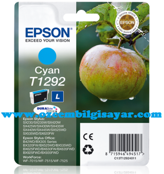 Epson T1292 (C13T12924011) Orjinal Mavi (Cyan) İnkJet Mürekkep Kartuş