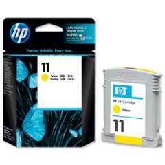 HP 11-C4838A (1100-1200-2230-2280-2300-2600-2800-CP1700-9110-9120-9130-K850) Orjinal Sarı Kartuşu