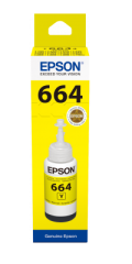 Epson T664-C13T66444A (L100-L110-L1300-L1455-L200-L210-L220-L300-L3050-L3060-L3070-L310-L355-L365-L382-L386-L455-L486-L550-L565-LL605-L655) Orjinal Sarı Kartuş