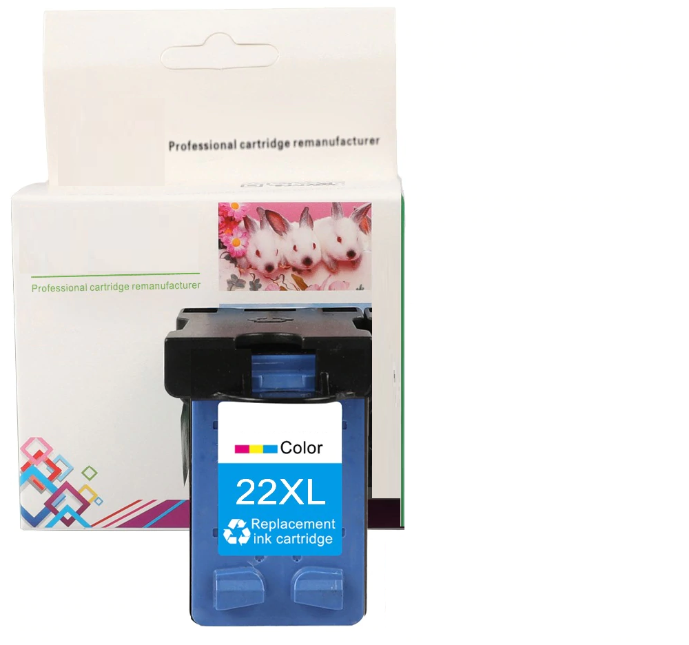 HP 22XL-C9352CE (3940-4355-5610-D1530-D2360-D2460-F2180-F380-F4180-PSC 1410) Muadil Renkli Kartuş
