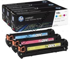 HP CF371AM-128A-(CE321A+CE322A+CE323A) (CP1520/CP1521/CP1522/CP1523/CP1525/CP1526/CP1527/CP1528/CM1410/CM1411/CM1412/CM1413/CM1415/CM1416/CM1417/CM1418/CP1525) Orjinal CMY Toner
