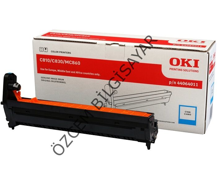 Oki C801/C810/C821/C830/MC851/MC860/MC861 (p/n 44064011) Orjinal Mavi Durum