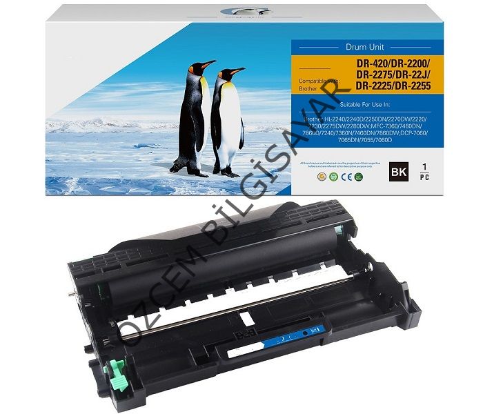 Brother DR-2255 (HL-2130/HL-2132/HL-2240/HL-2250/HL-2270/DCP-7055/DCP-7060/DCP-7065/MFC-7240/MFC-7290/MFC-7360/MFC-7460/MFC-7470/MFC-7860/FAX-2840/FAX-2940/FAX-2950) Muadil Drum