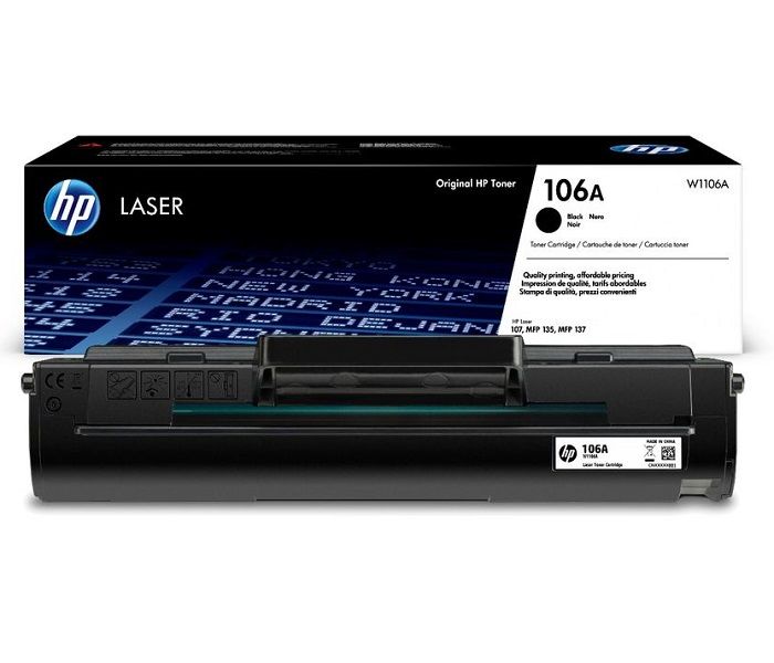 HP W1106A-106A (107A-107R-107W-MFP 135A-MFP 135R-MFP 135W-MFP 137FNW) Orjinal Siyah Toner