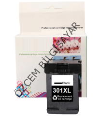 HP 301XL-CH563EE (1000-1010-1050-1510-1512-1514-2000-2050-2054-2510-2514-2540-2542-2544-2549-3000-3050-3052-3054-3055-3057-3059-2620-2622-2624-4630-4632-4634-4636-ENVY 4500-5530) Muadil Siyah Kartuşu