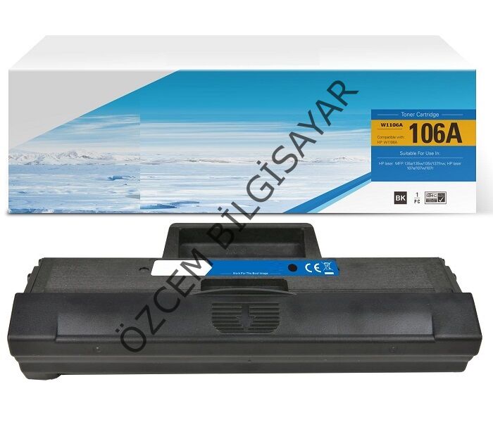 HP W1106A-106A (107A-107R-107W-MFP 135A-MFP 135R-MFP 135W-MFP 137FNW) Muadil Siyah Toner