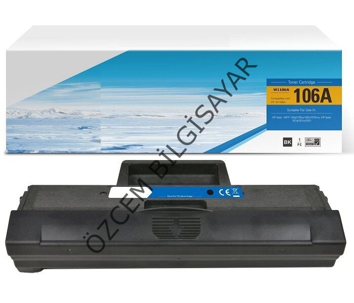 HP W1106A-106A (107A-107R-107W-MFP 135A-MFP 135R-MFP 135W-MFP 137FNW) Muadil Siyah Toner