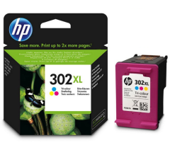 HP 302XL-F6U67AE (1110-2130-2132-2134-3630-3632-3633-3634-3636-3638-4520-4522-4523-4524-4525-4527-4528-3830-3831-3832-3833-3834-3835-4650-4652-4654-4655-4657-4658-5220-5230) Orjinal Renkli Kartuşu