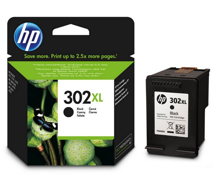 HP 302XL-F6U68AE (1110-2130-2132-2134-3630-3632-3633-3634-3636-3638-4520-4522-4523-4524-4525-4527-4528-3830-3831-3832-3833-3834-3835-4650-4652-4654-4655-4657-4658-5220-5230) Orjinal Siyah Kartuşu