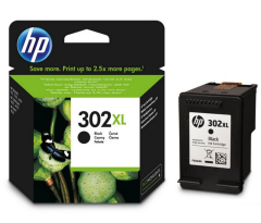 HP 302XL-F6U68AE (1110-2130-2132-2134-3630-3632-3633-3634-3636-3638-4520-4522-4523-4524-4525-4527-4528-3830-3831-3832-3833-3834-3835-4650-4652-4654-4655-4657-4658-5220-5230) Orjinal Siyah Kartuşu