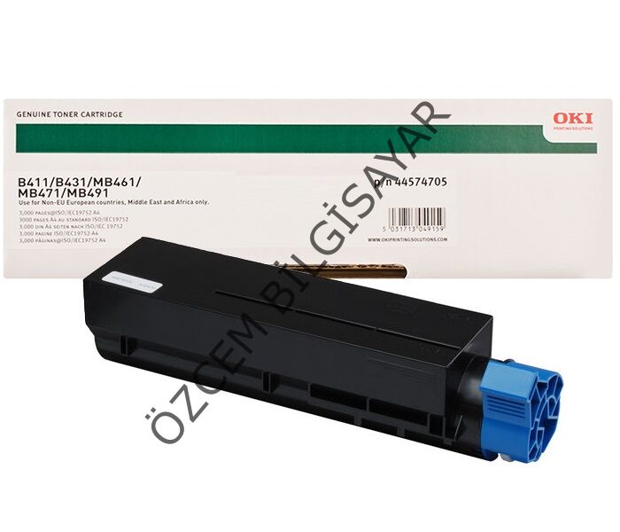 Boş Oki B411/B431/MB461/MB471/MB491 (p/n 44574705) Siyah Toner Satış