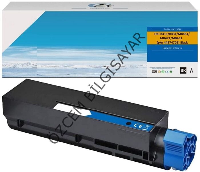 Oki B411/B431/MB461/MB471/MB491 (p/n 44574705) Muadil Siyah Toner