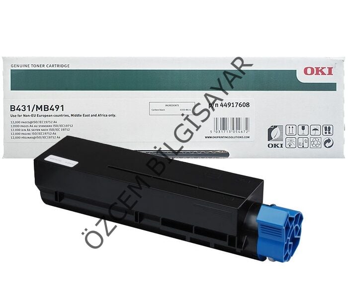 OKİ B431/MB491 (p/n 44917608) Orjinal Siyah Toner