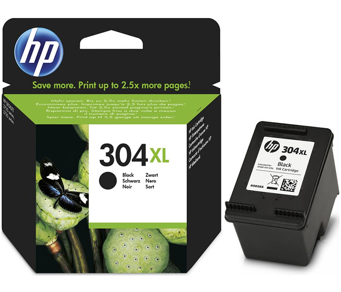 HP 304XL-N9K08AE (AMP 100-AMP 120-AMP 125-AMP 130-2620-2622-2630-2632-2633-2634-3720-3730-3732-3733-3735-3750-3755-3760-3762-4764-5010-5020-5030-5032-5050-5055) Orjinal Siyah Kartuşu