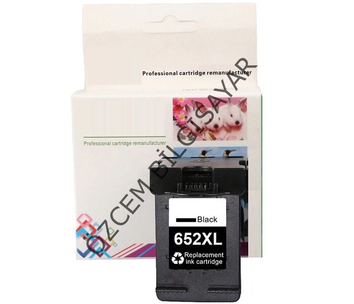 HP 652XL-F6V25AE (1115-2135-2136-3635-3636-3775-3785-3787-3790-3835-4535-4675-5075-5085-5275-5675) Muadil Siyah Kartuşu