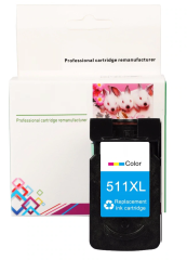 Canon CL-511XL (IP2700-MP230-MP235-MP240-MP250-MP252-MP260-MP270-MP272-MP280-MP282-MP480-MP490-MP492-MP495-MX320-MX330-MX350-MX360-MX410-MX420) Muadil Renkli Kartuşu