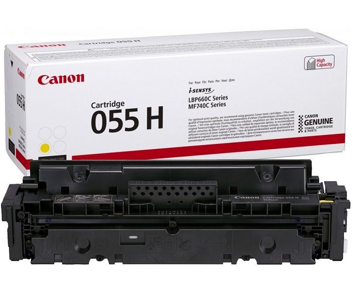 Canon CRG-055H Y (LBP660-LBP662-LBP663-LBP664-MF740-MF741-MF742-MF743-MF744-MF745-MF746) Orjinal Sarı Toner