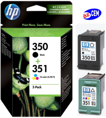 HP 350-351-SD412EE (C4280-C4380-C4480-C4580-5280-D4260-D4360-D5360-J5780-J6410) 2'li Orjinal Kartusu